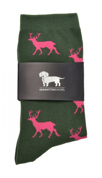 Krawattendackel Socken mit Hirsch