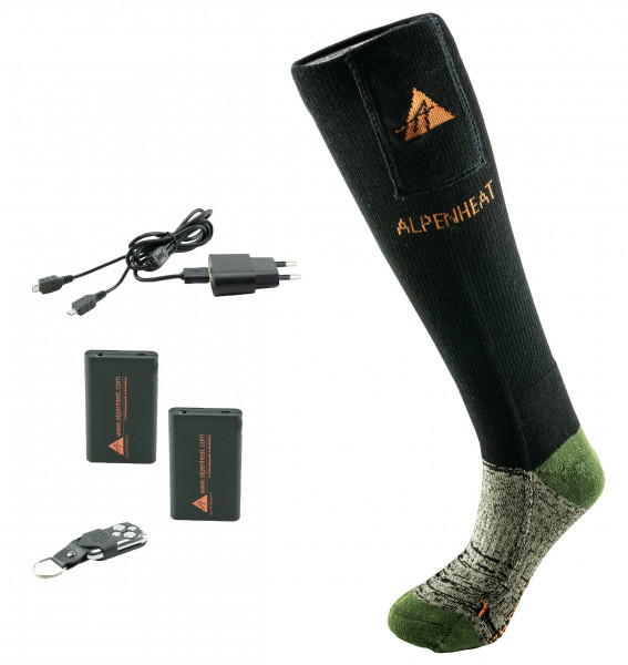 Alpenheat Beheizbare Socken Wolle