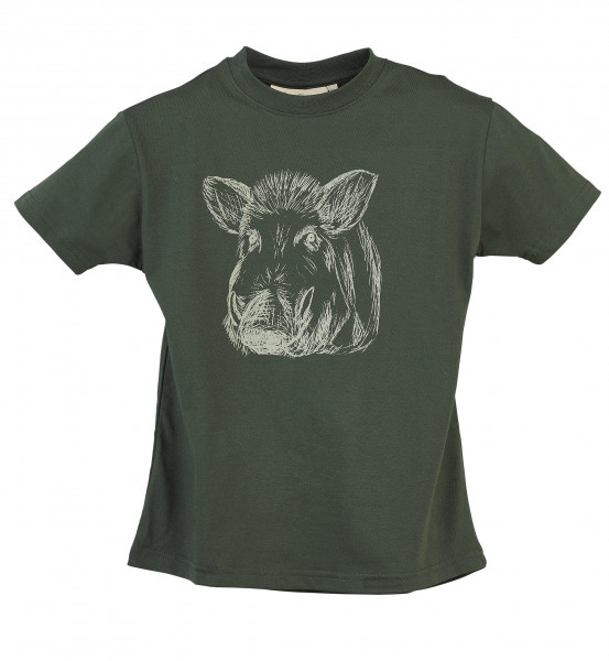 T-shirt per bambini Hubertus testa di cinghiale